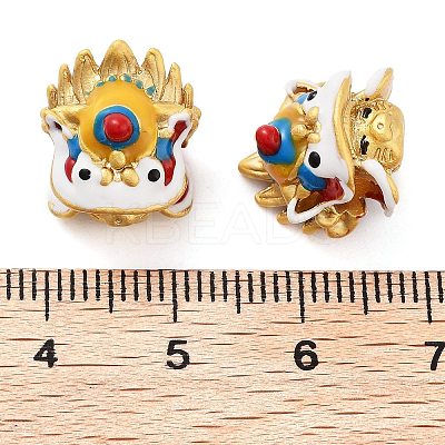 Alloy Enamel European Beads ENAM-M008-27G-1