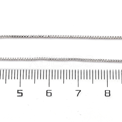 0.9MM Brass Box Chain Necklaces Making NJEW-D302-74P-1