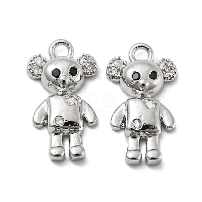 Brass Micro Pave Cubic Zirconia Pendants KK-H460-02P-1