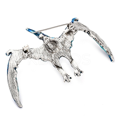 Pterosaurs Alloy Rhinestone Brooch JEWB-Z031-01AS-1