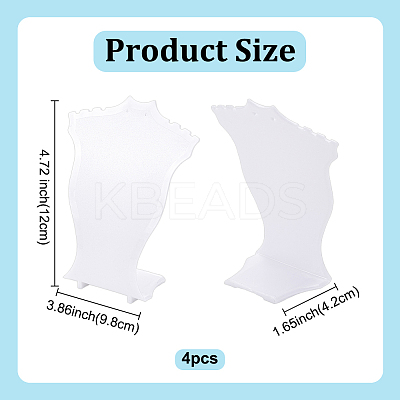 Bust Shaped Plastic Slant Back Necklace Jewelry Storage Rack ODIS-WH0099-35-1
