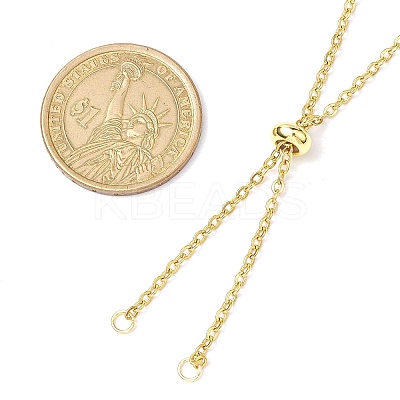 3Pcs 3 Colors Adjustable Stainless Steel Cable Chain Slider Necklace Making AJEW-JB01229-1