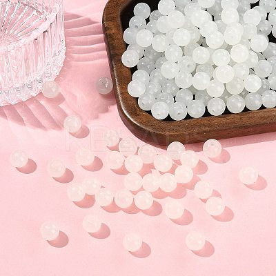 2 Strands Baking Paint Imitation Jade Glass Round Bead Strands DGLA-FS0001-20B-1