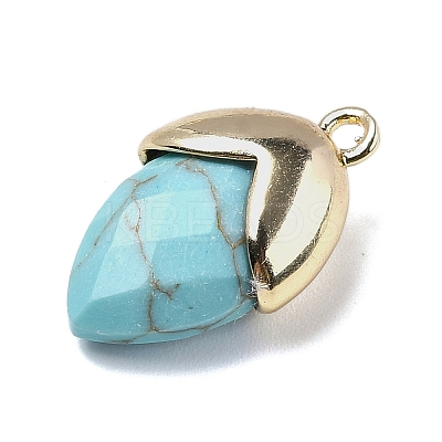 Synthetic Dyed Turquoise Pendants G-U019-03A-07-1