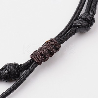 Natural Lava Rock Bib Statement Necklaces NJEW-O092-03-1
