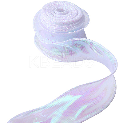 5Rolls Flat Rainbow Color Organza Ribbon OCOR-CY0003-29A-1