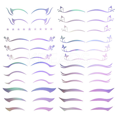 8Pcs 8 Styles Laser Eye Tattoo Stickers DIY-FG0004-50-1