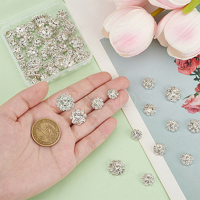 60pcs 4 Styles Cubic Zirconia with Alloy Cabochons DIY-AR0004-03A-1