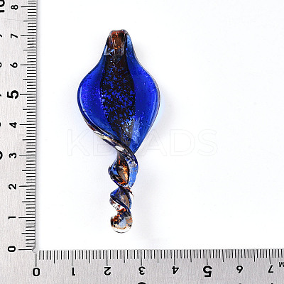 Handmade Gold Sand Lampwork Big Pendants LAMP-T023-09A-1