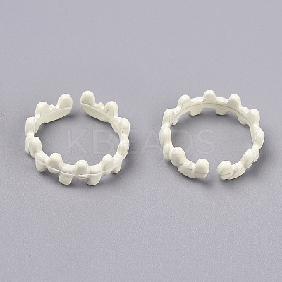 Spray Painted Alloy Cuff Rings RJEW-T011-20-RS-1