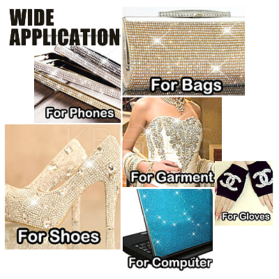 Self Adhesive Glass Rhinestone Glue Sheets RB-BC0001-03C-1