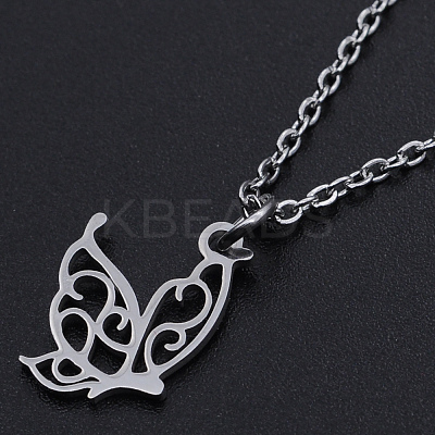 Non-Tarnish 201 Stainless Steel Pendant Necklaces LS-NJEW-S105-JN557-40-1-1
