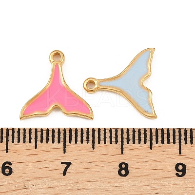 304 Stainless Steel Enamel Pendants STAS-A135-13G-1