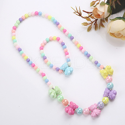 Plastic Beaded Necklaces & Beaded Bracelets WG32877-13-1