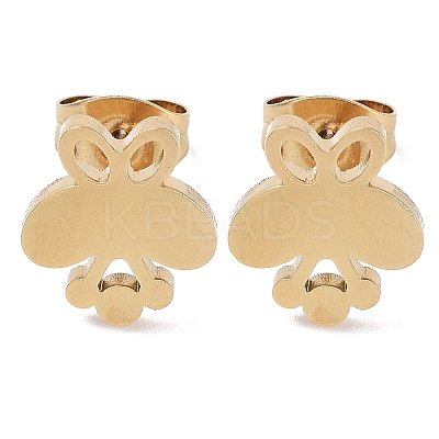 PVD Vacuum Plating 304 Stainless Steel Stud Earrings for Women EJEW-A048-48C-G-1