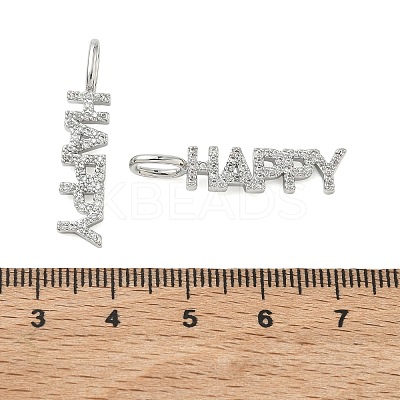 SHEGRACE Brass Micro Pave Cubic Zirconia Pendants XGRQ3D405-493P-1