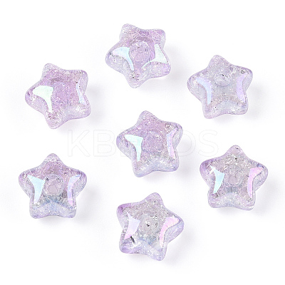 Transparent Crackle Acrylic Beads TACR-S148-03E-1