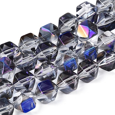 Electroplate Glass Beads Strands EGLA-T021-21I-1