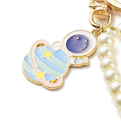 Alloy Enamel Spaceman Pendant Keychains KEYC-JKC00362-01-1