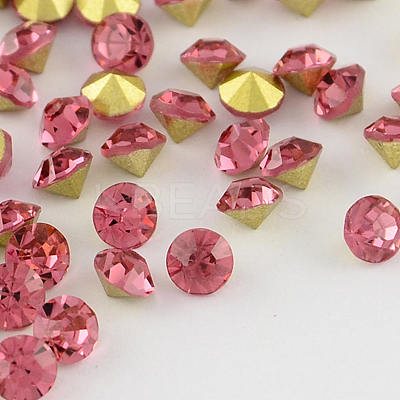 Glass Pointed Back Rhinestone RGLA-R004-8mm-12B-1