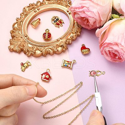 8Pcs 8 Styles 304 Stainless Steel Enamel Pendants STAS-CJ0003-08-1