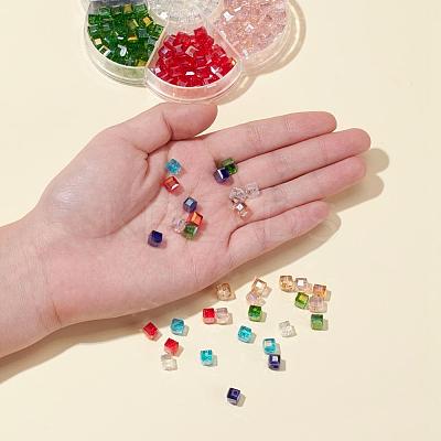 350Pcs 7 Colors Electroplate Glass Beads EGLA-YW0001-10-1
