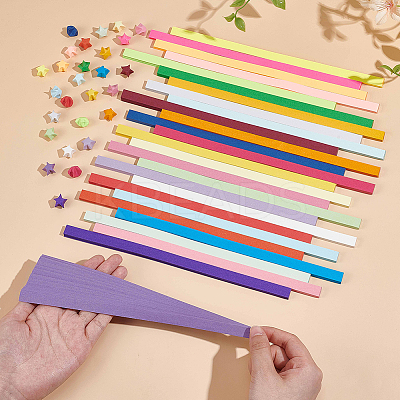 1 Set 27 Colors Fluorescent Lucky Star Origami Paper DIY-CP0010-79C-1