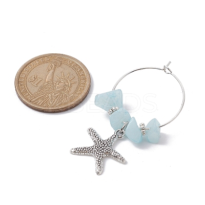 8Pcs Sea Animal Alloy Pendants Wine Glass Charms Sets AJEW-JO00219-1