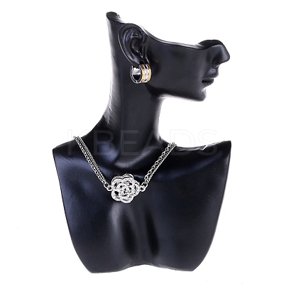 High End Resin Side Body Model Portrait Jewelry Stand NDIS-B001-02-1