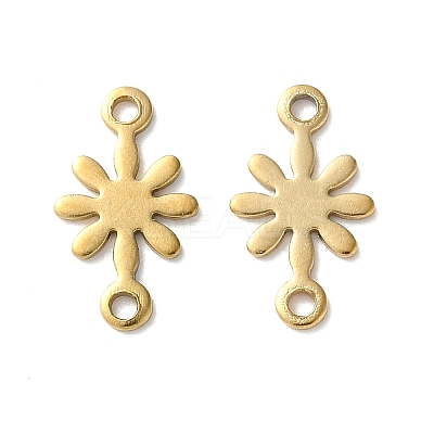 304 Stainless Steel Flower Connector Charms STAS-S172-04G-1