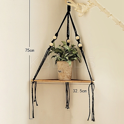 1-Tier Wooden Corner Shelf Wall Hanging PW-WG37940-05-1
