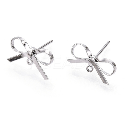 Brass Stud Earring Findings X-KK-S350-013P-1