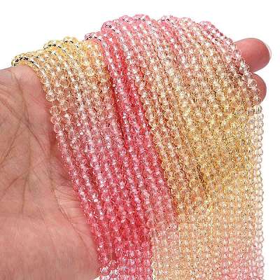 Transparent Painted Glass Beads Strands LS-DGLA-A034-T4mm-A09-1