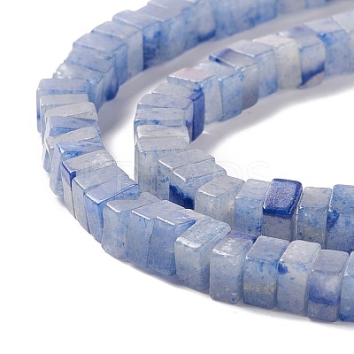 Dyed & Heated Natural Blue Aventurine Beads Strands G-K326-03B-1