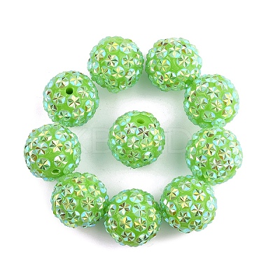 10Pcs Opaque Acrylic Beads OACR-YW0003-35K-1