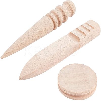 Leather Grinding Trimming Round Flat Stick/Vegetable Tanned TOOL-NB0001-33-1