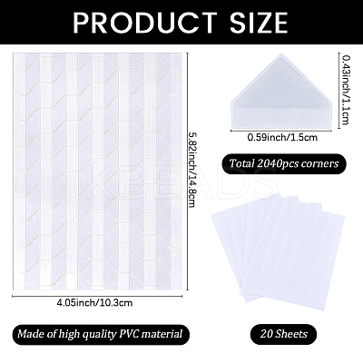 Photo Paper Self Adhesive Corner Stickers AJEW-WH20060-63A-1
