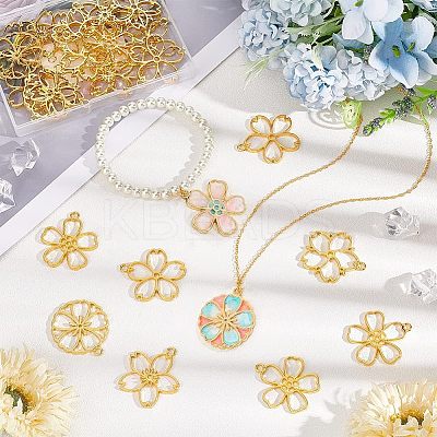 Alloy Open Back Bezel Pendants PALLOY-OC0002-11G-RS-1