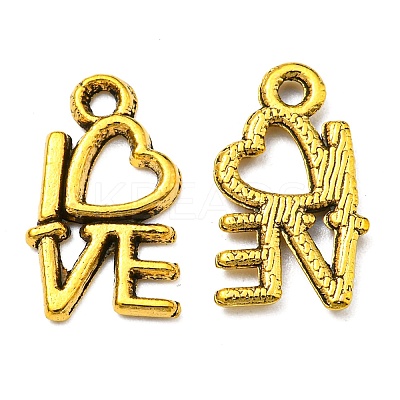 For Valentine's Day Tibetan Style Alloy Antique Golden Charms GLF0299Y-1