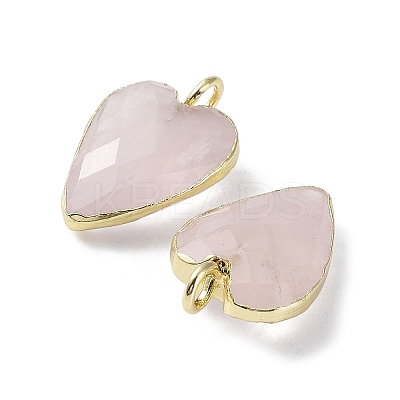 Natural Rose Quartz Pendants G-G012-11G-02-1