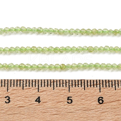 Natural Peridot Beads Strands G-P603-C-2mm-01-1