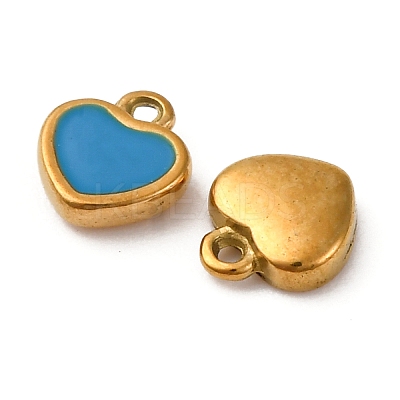 304 Stainless Steel Enamel Charms STAS-Q363-09G-1