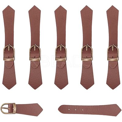 6Pcs PU Imitation Leather Belt Buckles LS-AJEW-FG0001-57-1