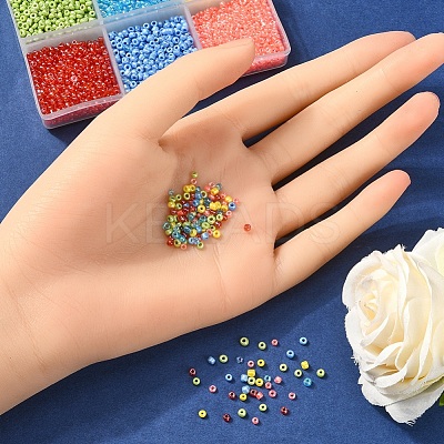 4302Pcs 6 Style 12/0 Round Glass Seed Beads SEED-YW0001-89-1