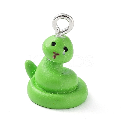Opaque Resin Pendants RESI-Z014-01G-1