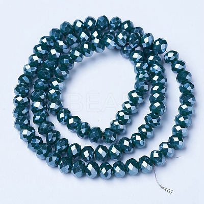 Electroplate Glass Beads Strands EGLA-A044-P4mm-A12-1