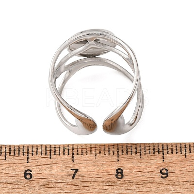 304 Stainless Steel Cuff Ring Components SA-CBA76C4-02P-02-1