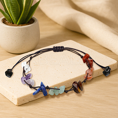 1Pc Natural & Synthetic Mixed Gemstone Braided Bead Bracelets BJEW-LP0002-30-1