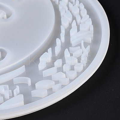 Halloween Theme DIY Moon with Witch Display Decoration Silicone Molds DIY-G058-E01-1