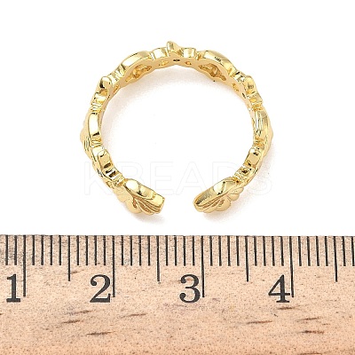 304 Stainless Steel Cubic Zirconia Cuff Open Rings for Women RJEW-Z122-02G-06-1